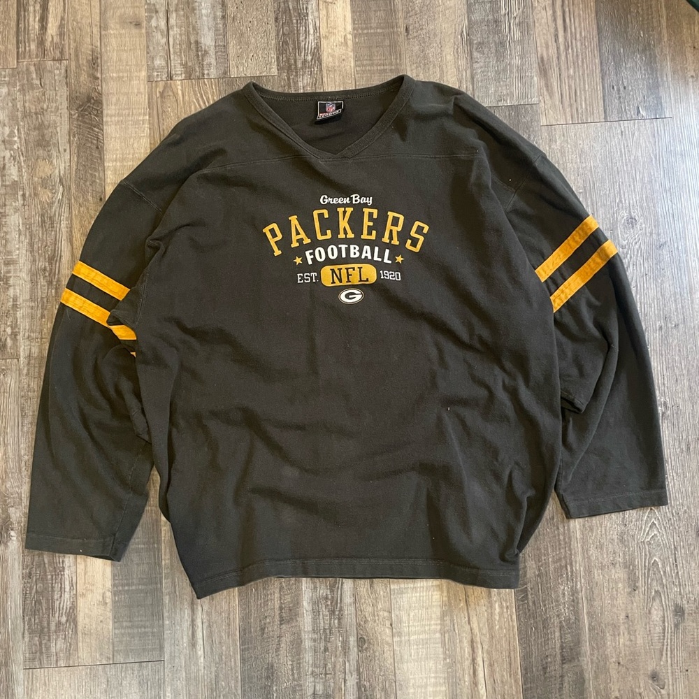 Vintage Green Bay packers 3/4 long sleeve Tee